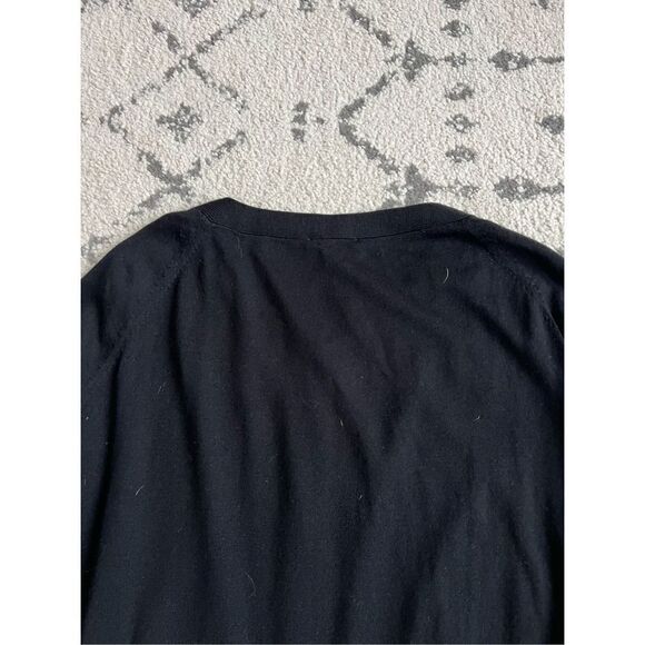 Cos Cardigan Sweater Women XS Oversized Black 100% Wool Button Up V-Neck - Picture 6 of 6